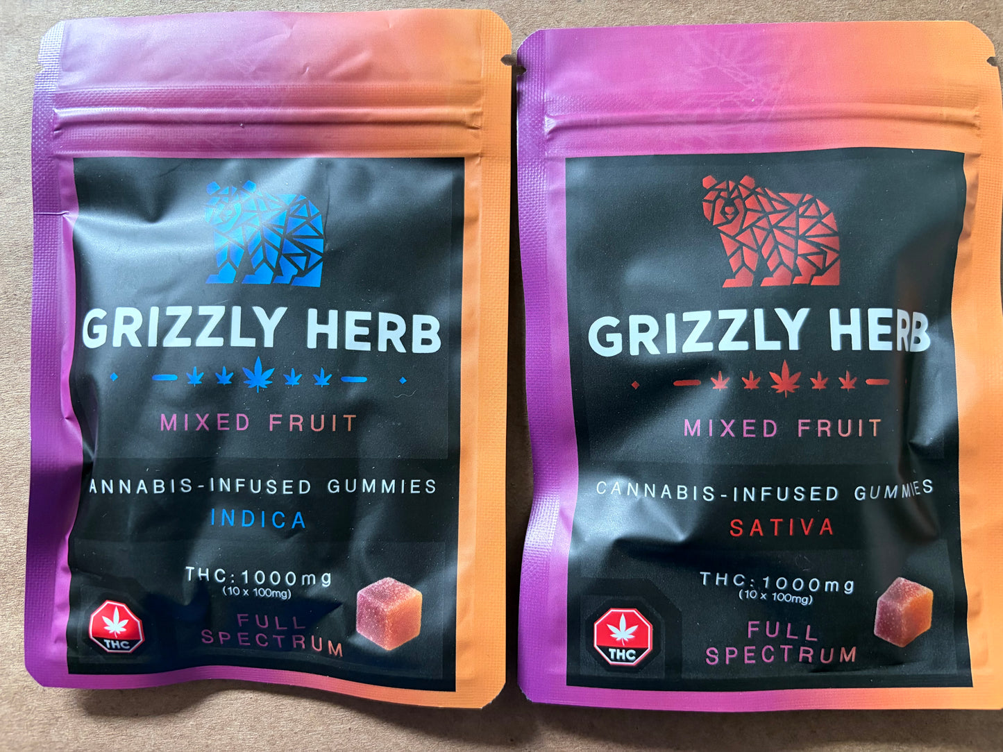 Grizzly Herb Gummies 1000mg