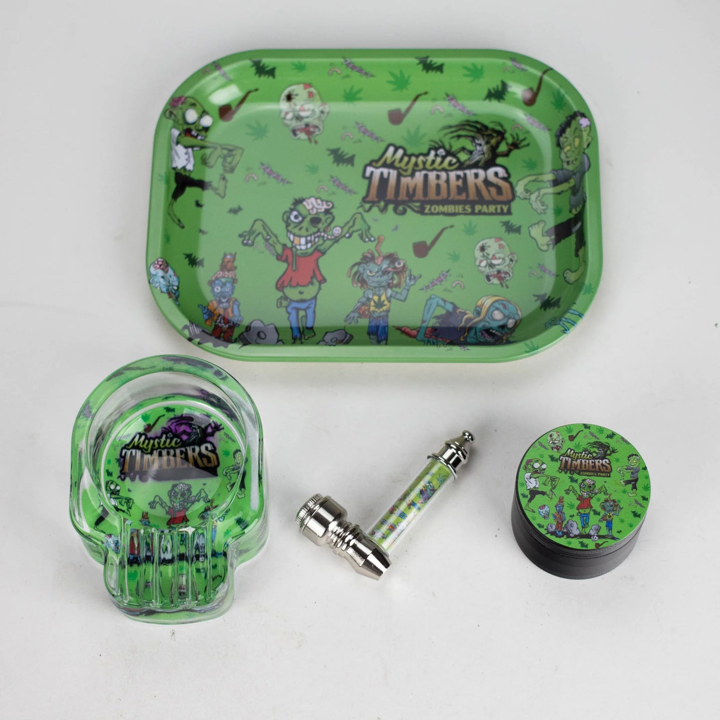 Mystic Timbers 4-in-1 Metal Pipe Smoke Set