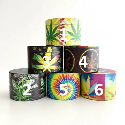 Leaf Design Grinder 63*44mm 4 Parts